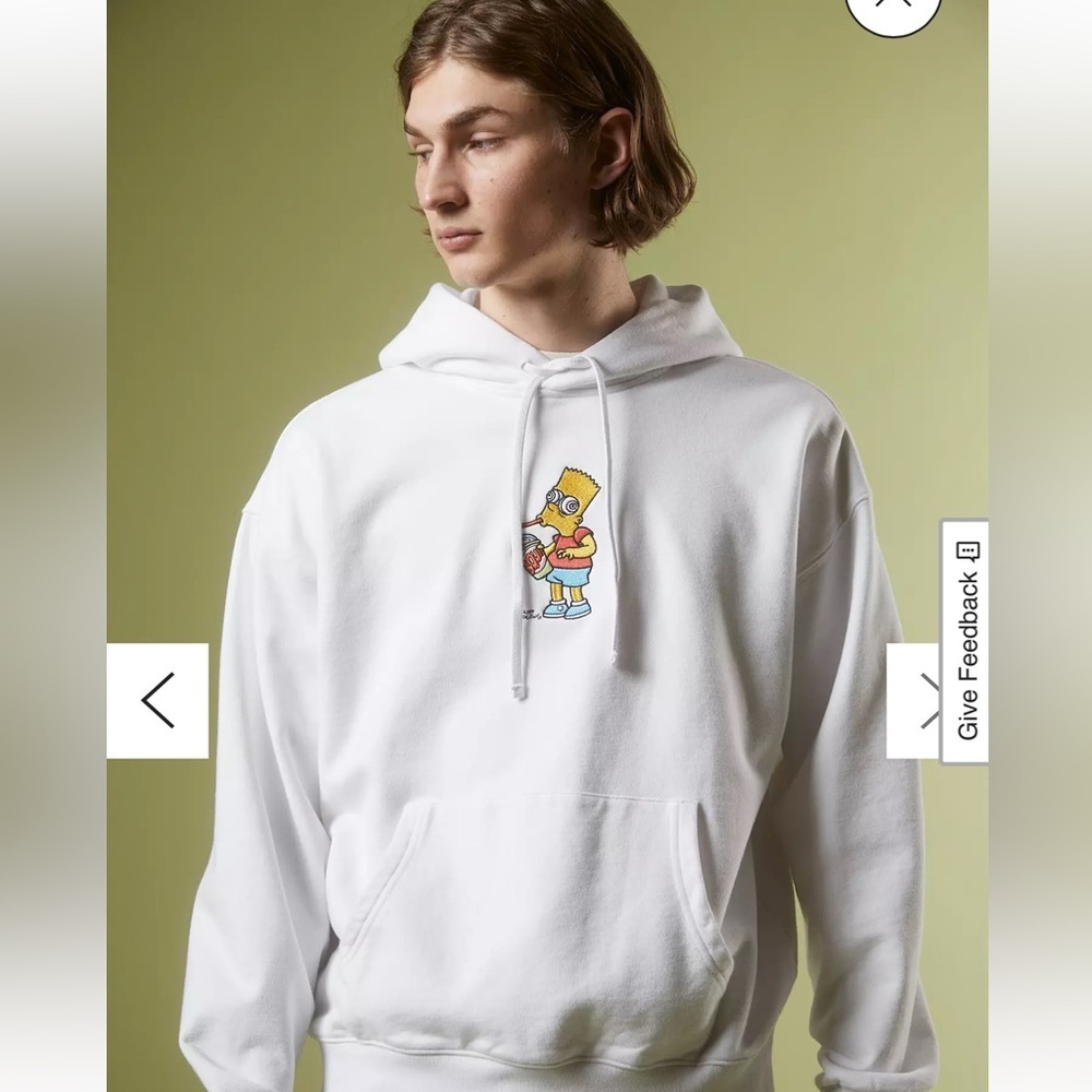 White Graphic levi’s x the simpsons bart Hoodie for Men urban outfitters